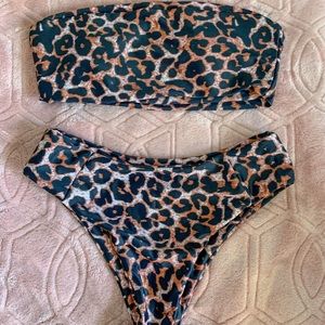 SHEIN leopard print bikini set
